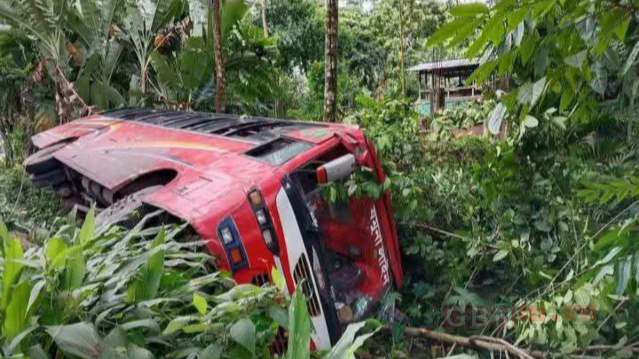 নিয়ন্ত্রণ হারিয়ে খাদে যমুনা লাইনের বাস, চালকসহ আ*হ*ত একাধিক
