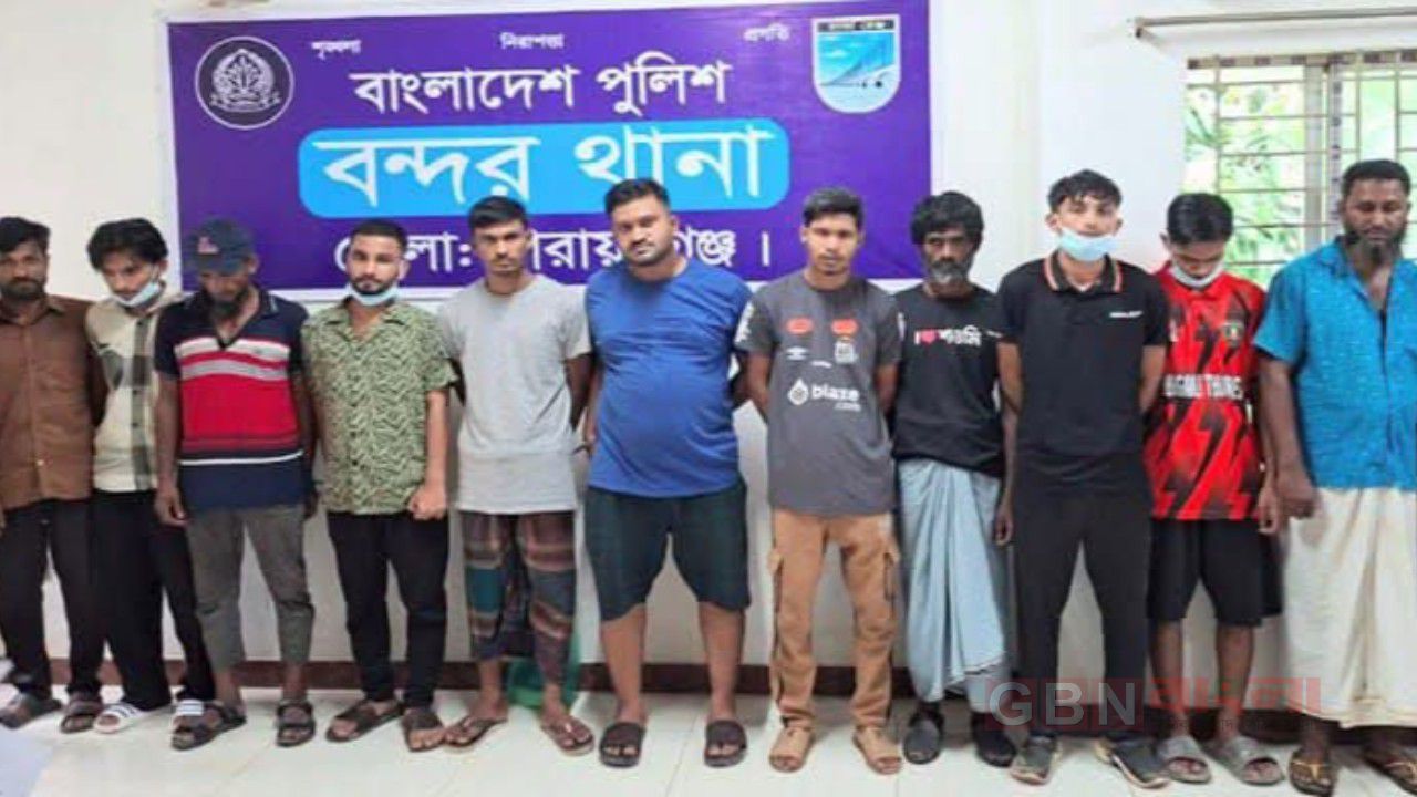বন্দর থানা পুলিশ কর্তৃক শেখ সিফাত গ্রুপের মোঃ তন্ময়  সহ ১৩ জন আসামি গ্রেফতার