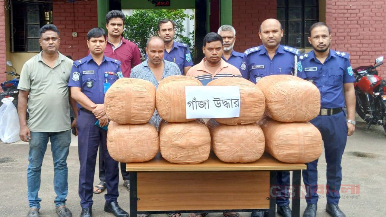 দিনাজপুরে ৮৮ কেজি গাঁ/জা/সহ দুই মা/দ/ক কারবারি গ্রেফতার