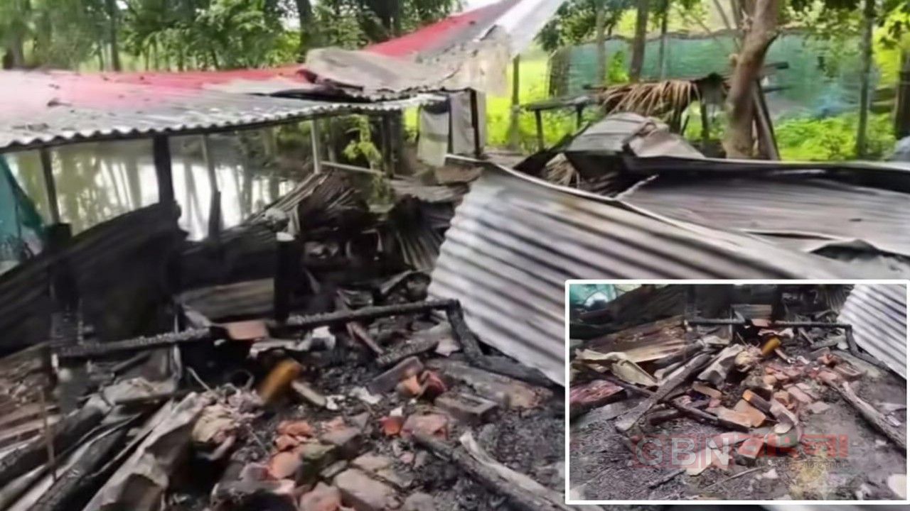 গৌরনদীতে ভয়াবহ অগ্নিকাণ্ডে বসতঘরসহ পুড়ল পাঁচ লাখ টাকার মালামাল
