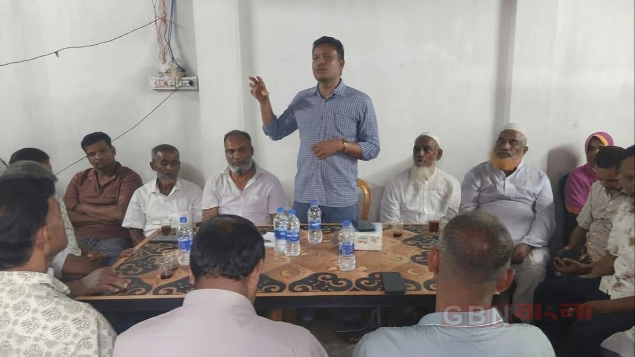 গৌরনদীর বার্থীতে চেয়ারম্যান প্রার্থী মিজানুর রহমান মিন্টুর নির্বাচনী প্রস্তুতি সভা 